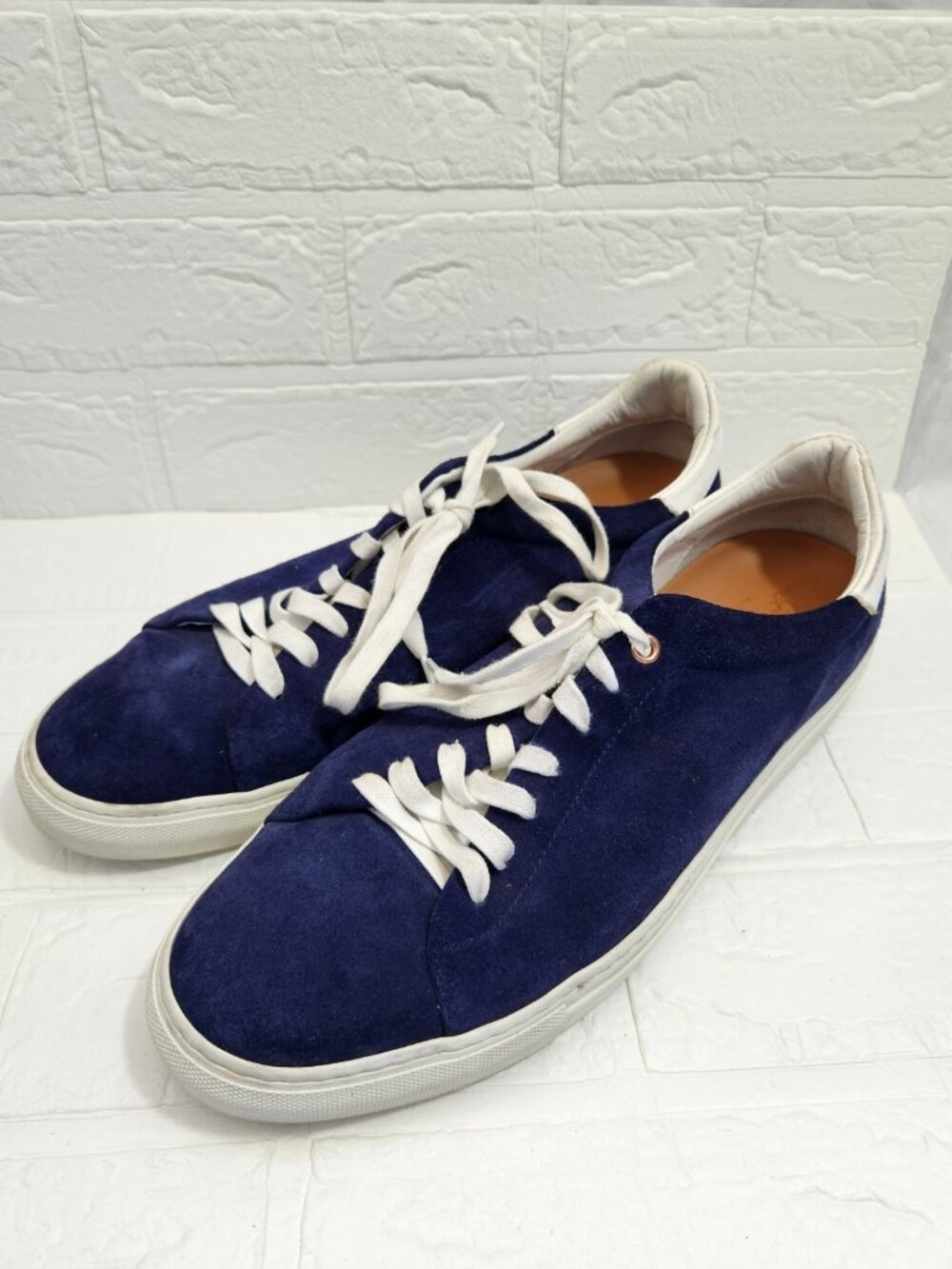 Good Man Brand Sneakers Men Size 13 Navy Blue Suede Low Top Casual